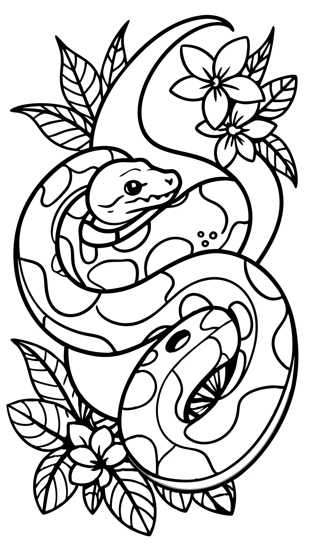 Página para colorear de ball python